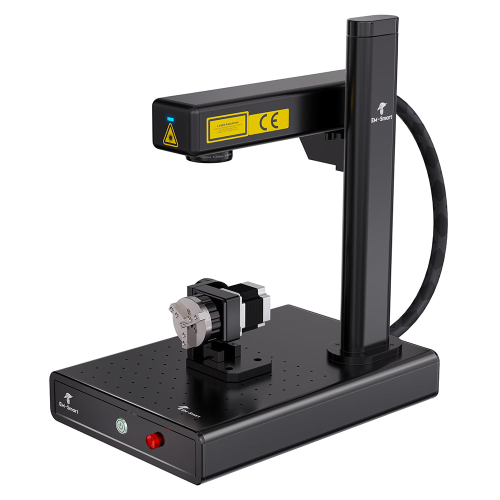 EM-Smart Basic 2/2R - 25W Fiber Laser Engraver with Rotary